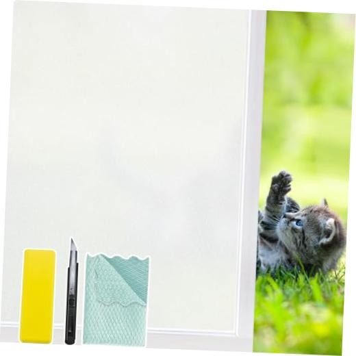 Window Privacy Film with Installation Tools,Heat Control 17.5″ X 78.7″ Frosted