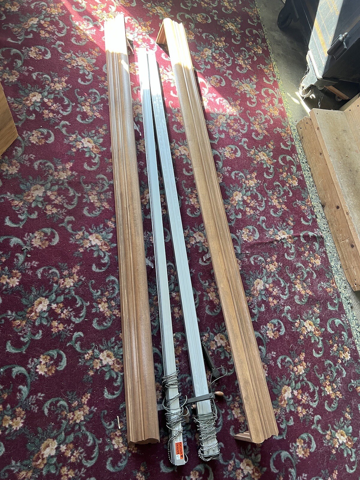 Nanik Vertical Real Wood Blinds Outside Mount 12’ Or Two (2) x 6’ blinds x 85”