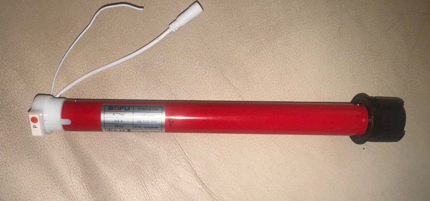 BOFU Tubular Blind/Shade motor 12V EYB25-0.7/34