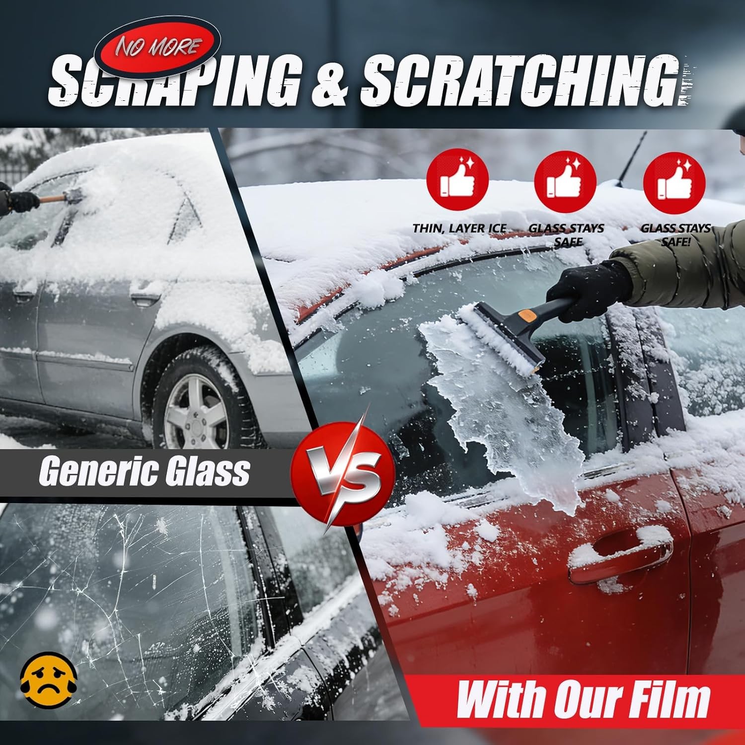 Nano Carbon Car Window Tint 2-PLY Sun Blocking Daytime Privacy Film 5% VLT