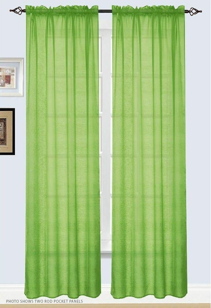 Chloe© 1 Piece Solid Matte Sheer Window Curtain/Panel, 54″ X 84″