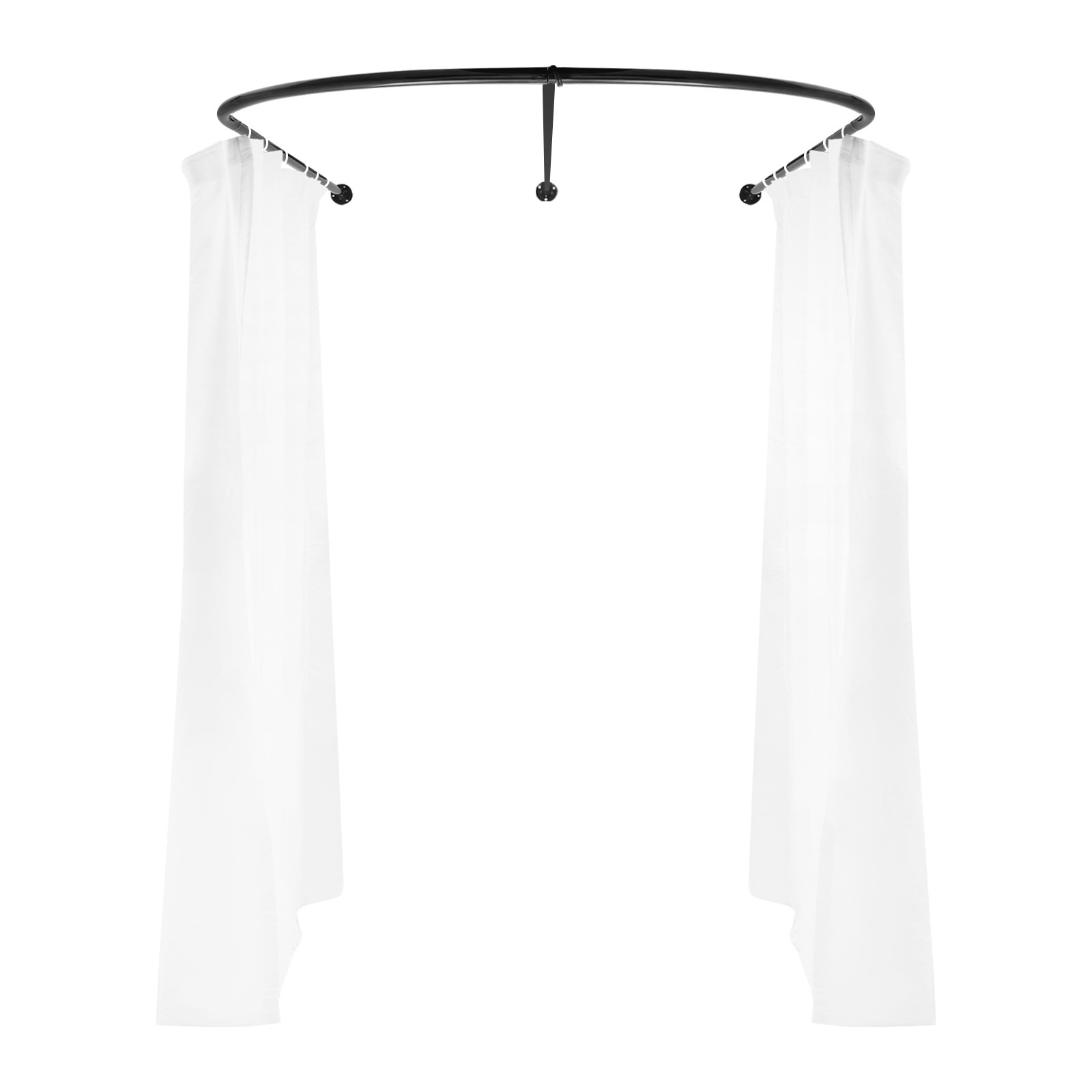 Beauty Salon Partition Curtain Divider w/ Curtain U-Shaped Room Partition Rod
