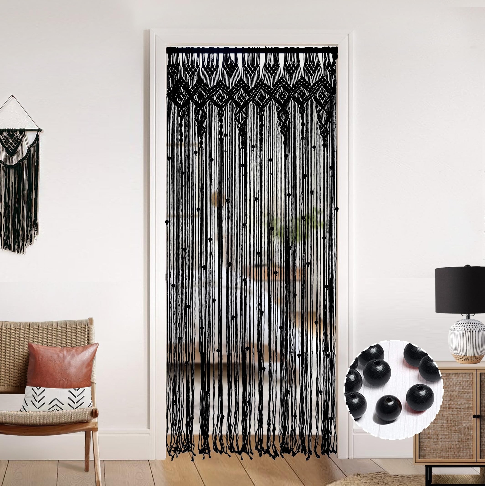 Door Curtain for Doorways,String Beaded Witchy Halloween Privacy Room Divider…