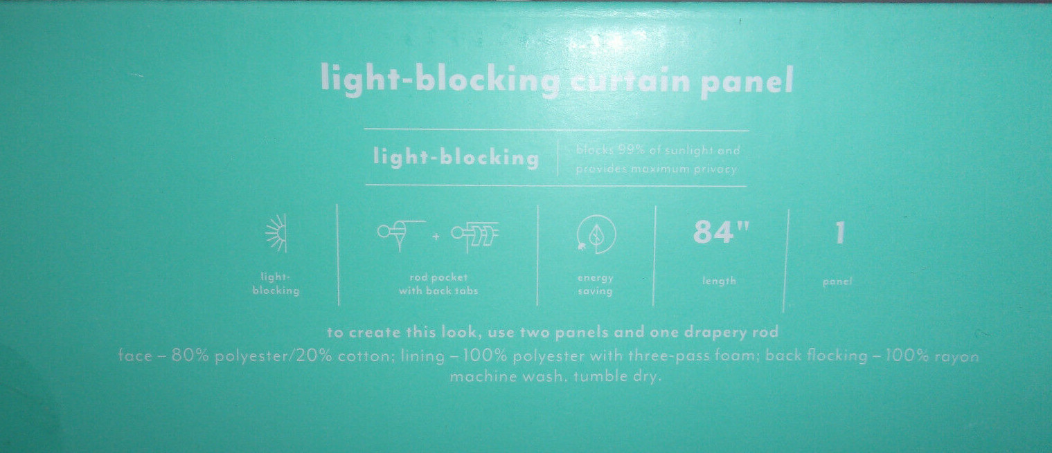 PAIR Pillowfort Twill Light Blocking 42″ x 84″ Curtain Panels – Melon NEW