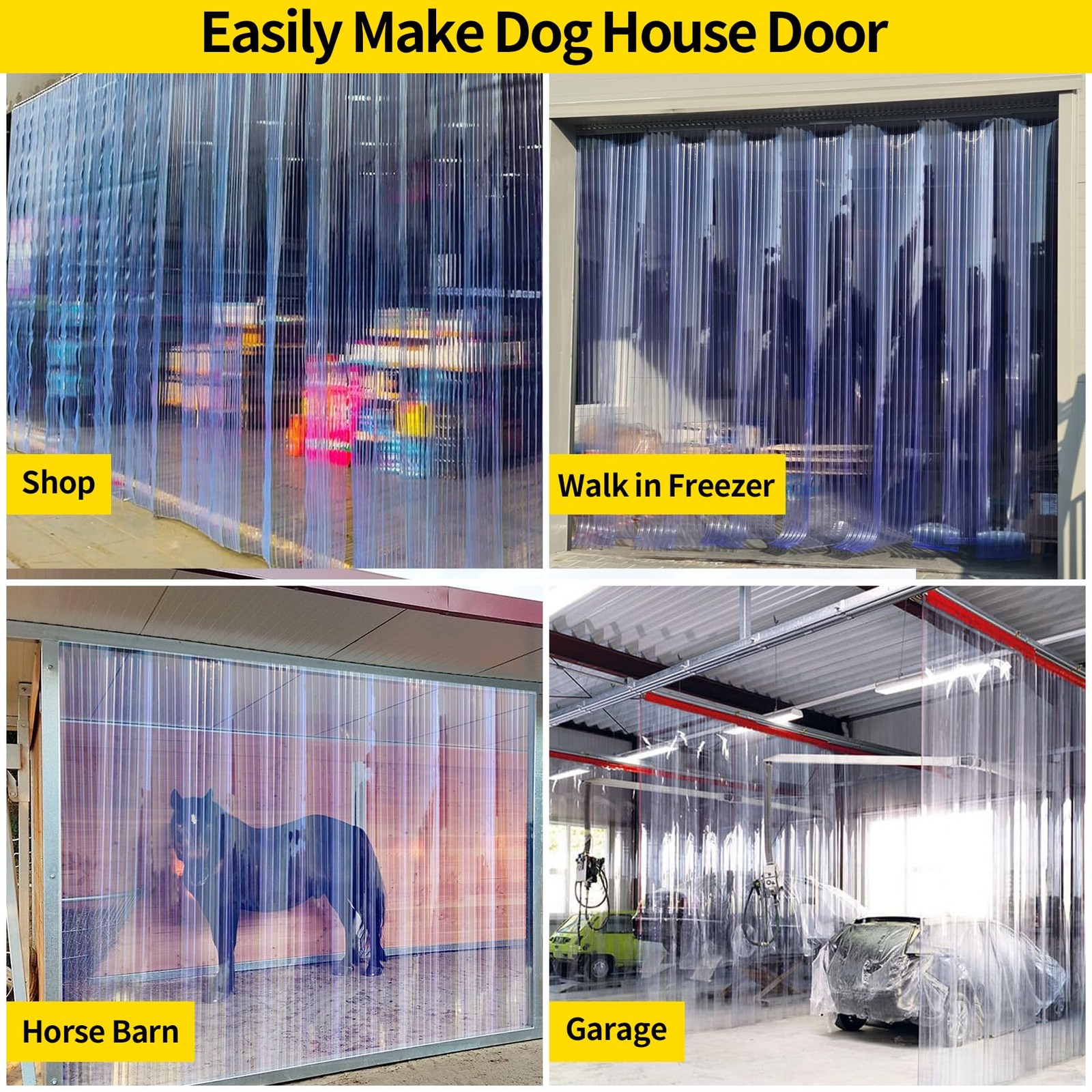 Clear PVC Vinyl Door Strip 8 Inch x 8 Feet Freezer Curtain Replacement 1 PCS