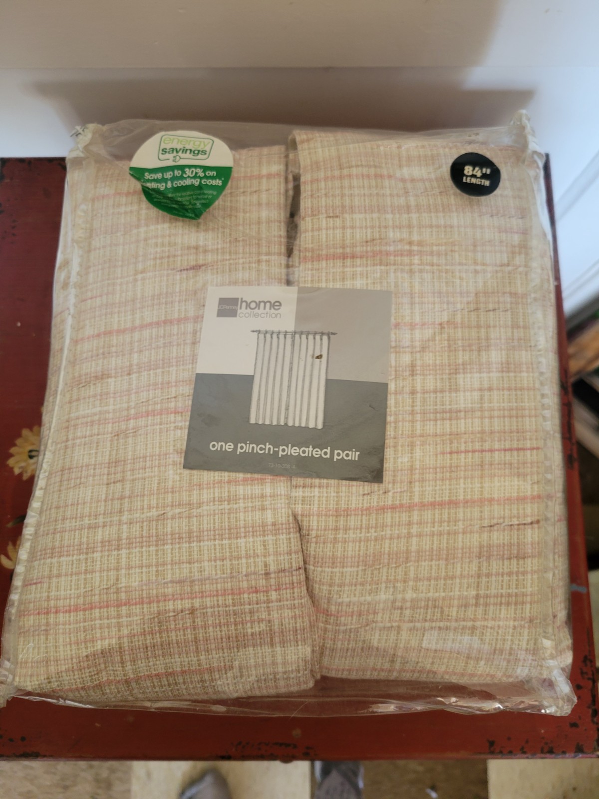 Pinch-Pleated Drapes Pair 100×84 Rose Beige NOS JC Penney Home ✨