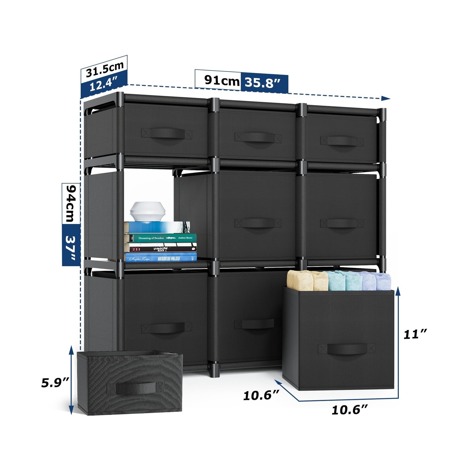 Mavivegue 9 Cube Storage Organizer, Closet Organizers and Storage, Cube Stora…