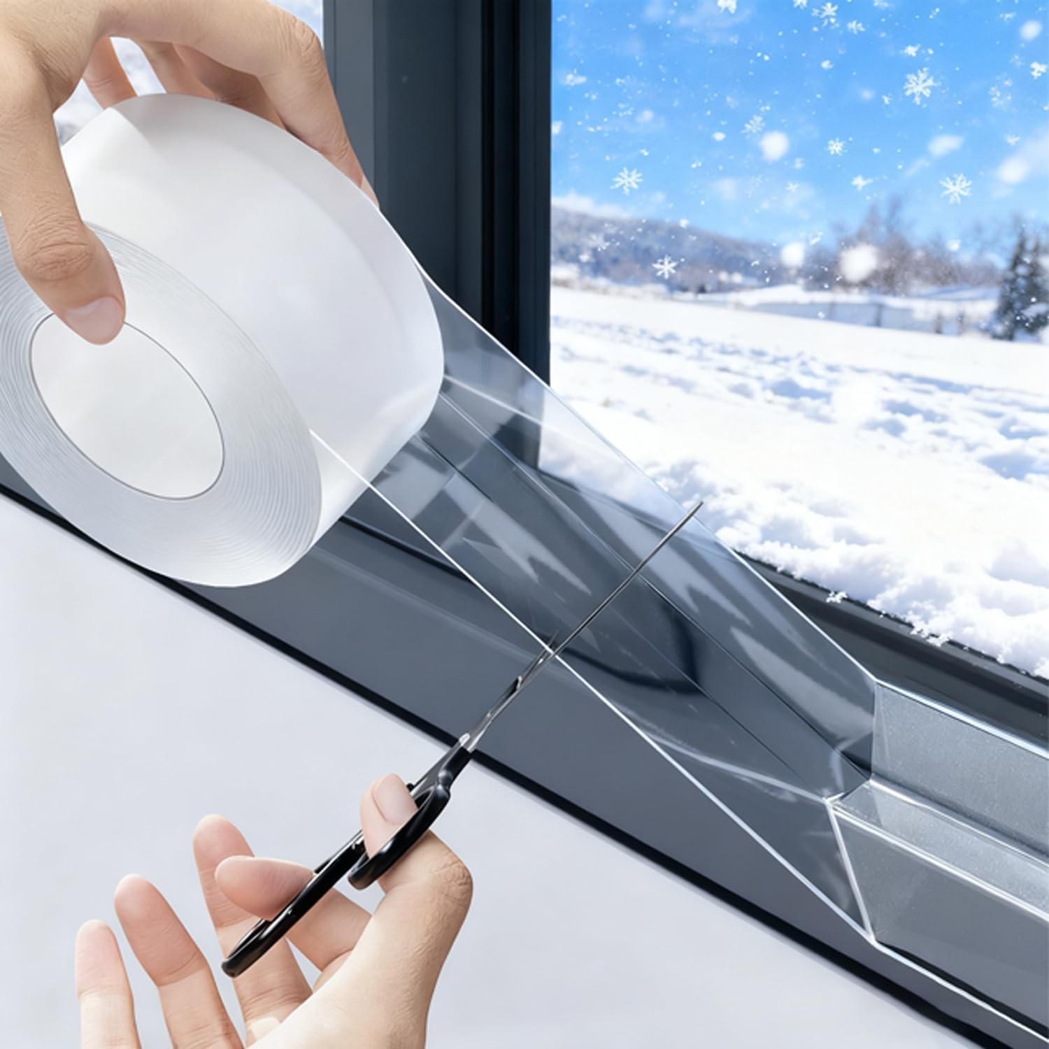 3× Cold Block Window Weather Sealing Tape Clear Insulation Caulk Doors Windows