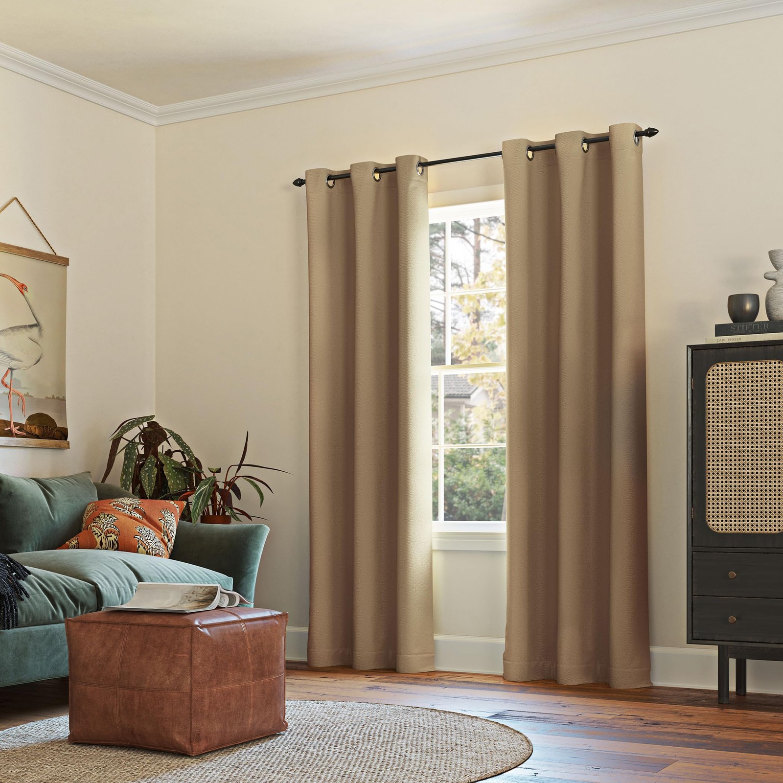 Energy Saving Blackout Grommet Curtain Panel 40″ x 54″ in Taupe