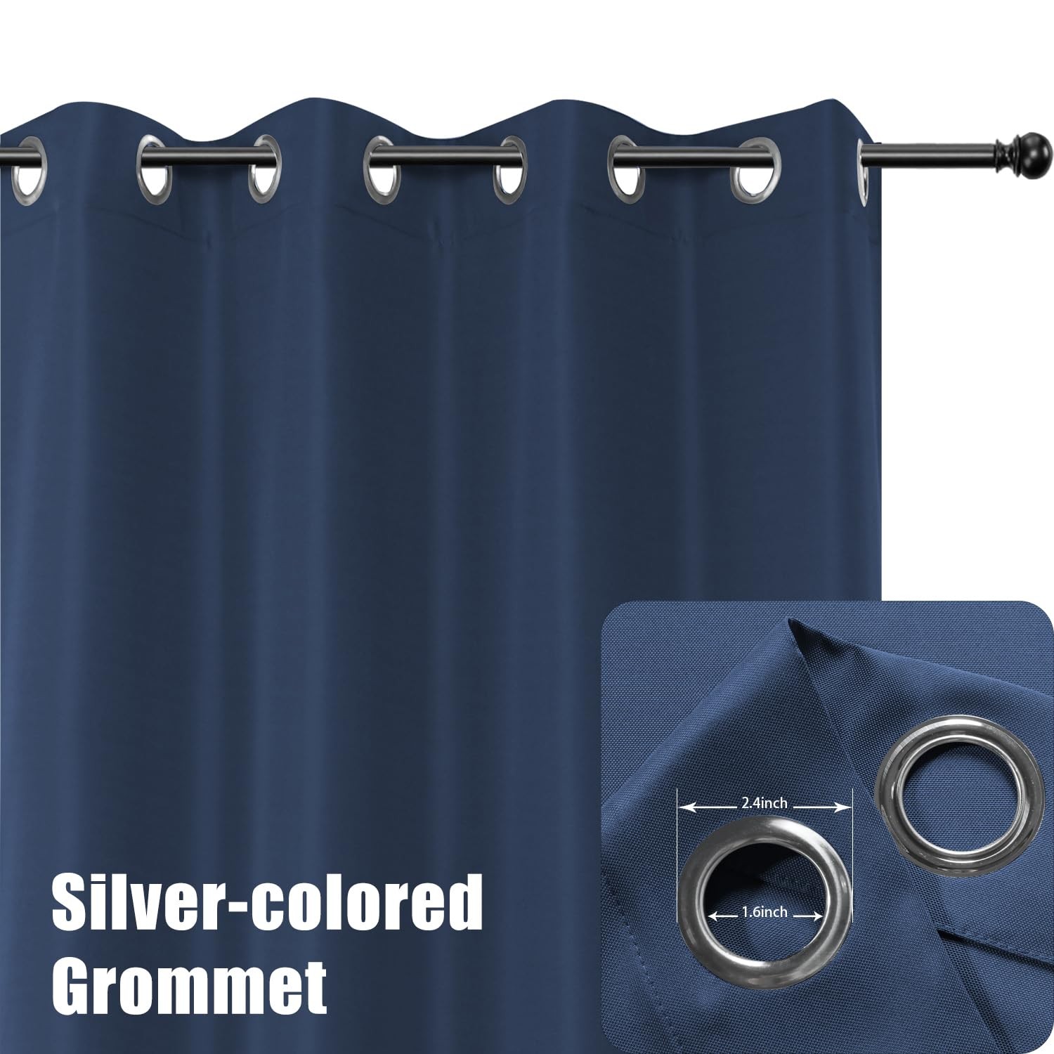 Outdoor Curtains for Patio Water Resistant Heavy Privacy Light Filtering Grom…