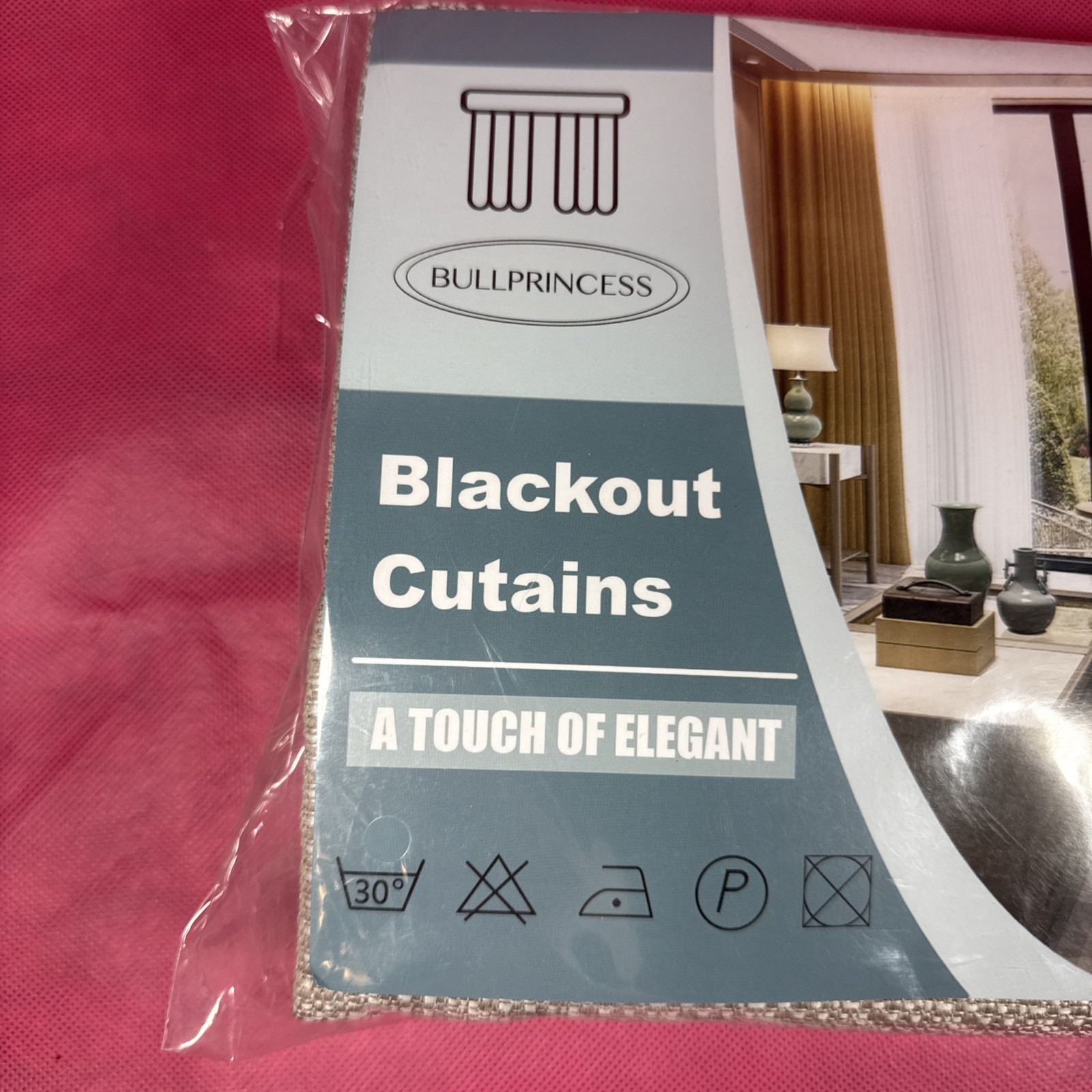 Bullprincess Blackout Curtains A Touch Of Elegant Brown/white New U4