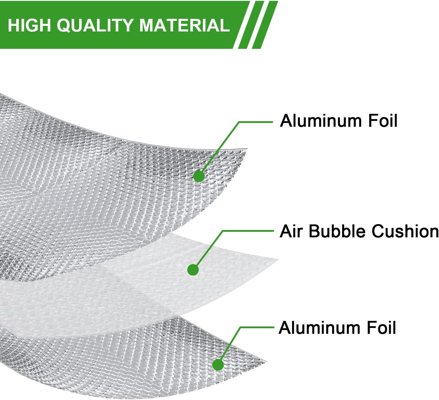Reflective Double Bubble Insulation Roll 23.6″x10Ft RV Window Heat Barrier Film