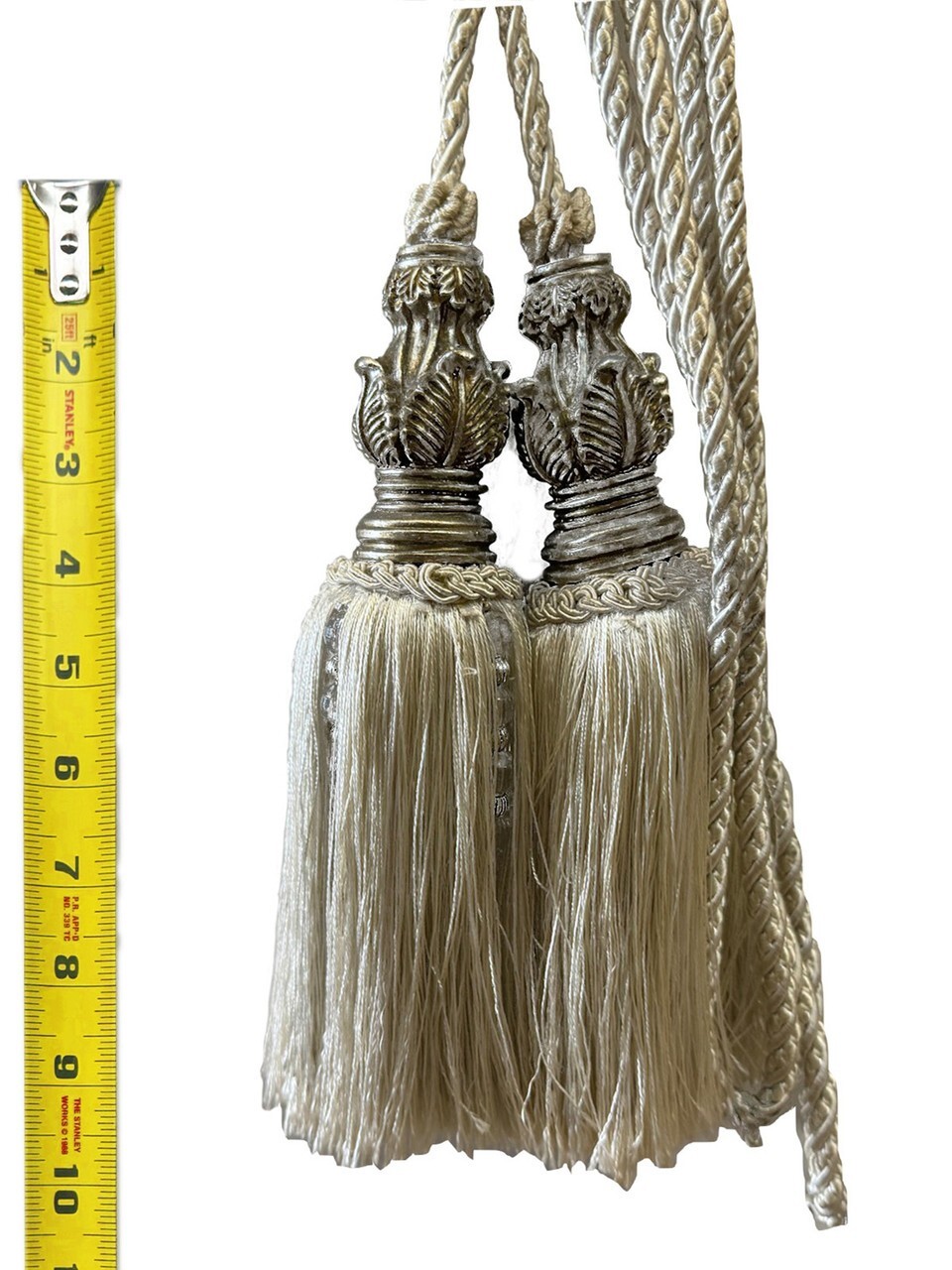 1 tieback with 2 tassels-Off White – CRV