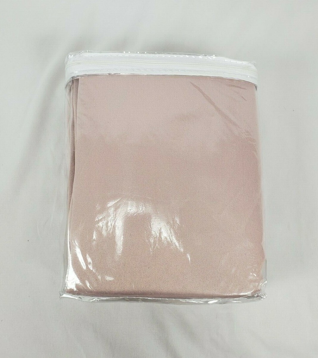 Sun Zero Blush Pink Emory Room-Darkening Rod-Pocket Curtain Panel Pair, 108″x63″