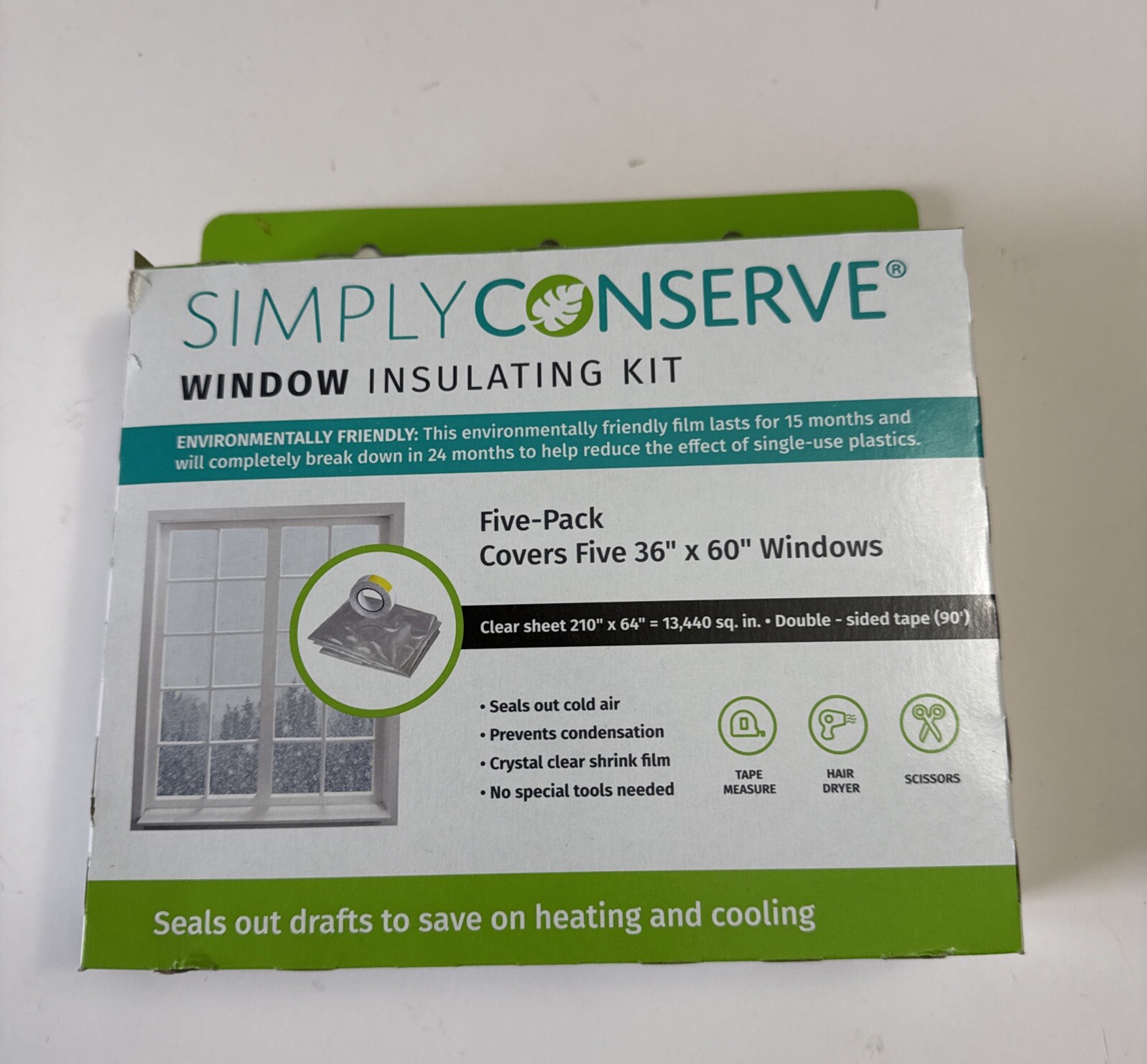 Simply Conserve Window Insulating Kit Indoor 5-Pack 36″ x 60″ WK64210EF