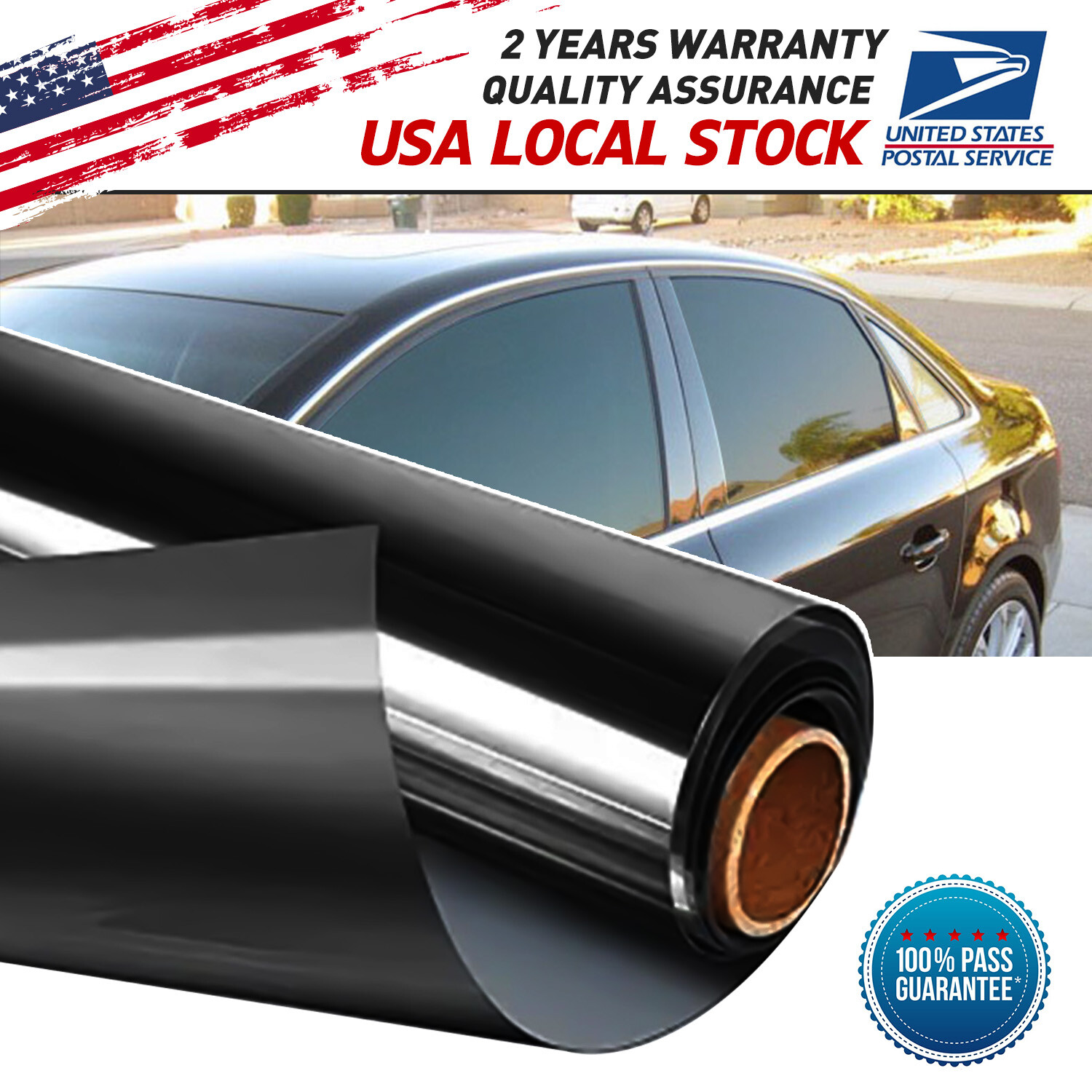 Black Ceramic Window Tint Roll Home Car Office Commercial UV Blocking 157”118”