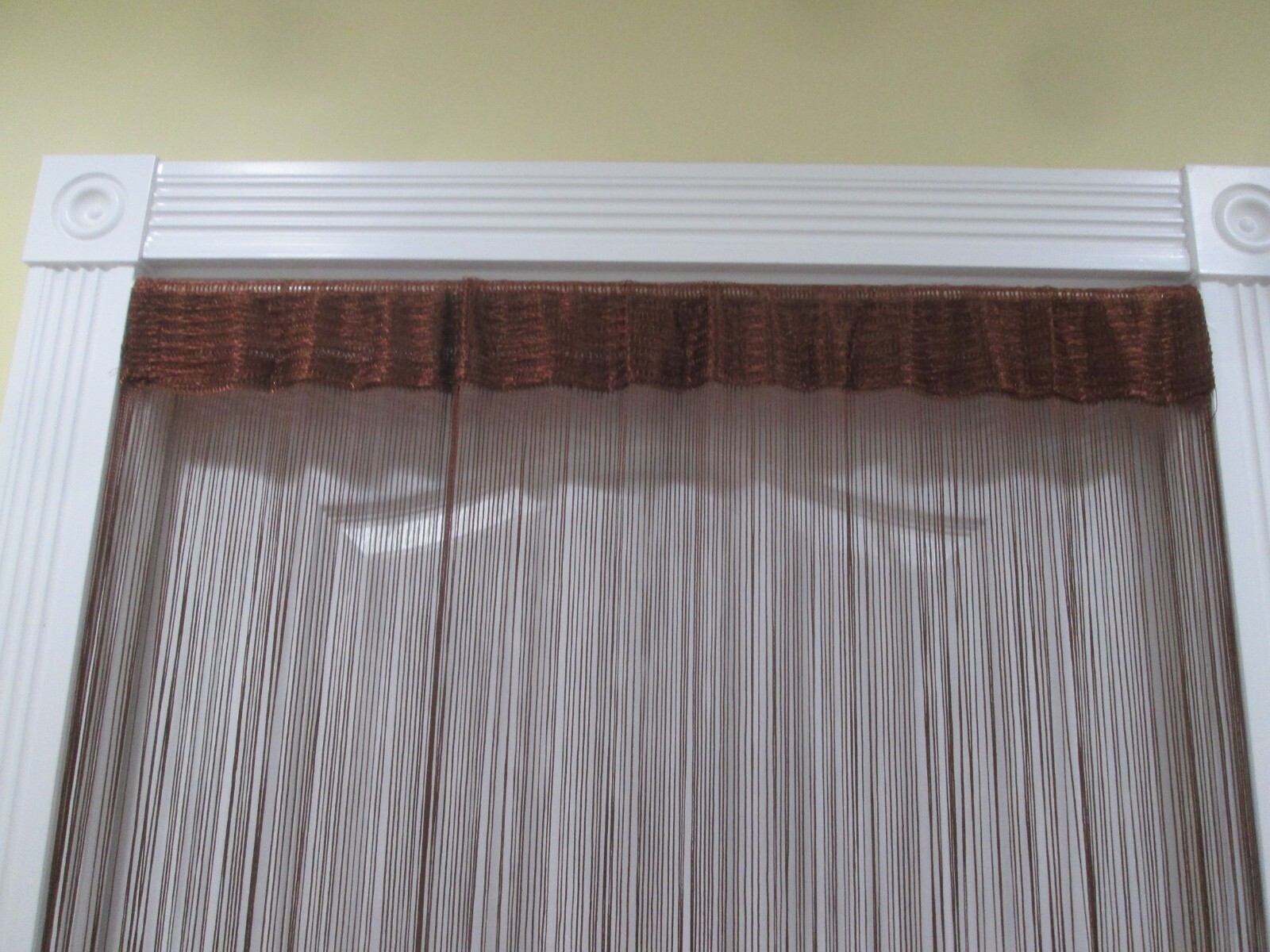 (2) Brown String Curtain Room Divider Panel 37″ X 78″ each