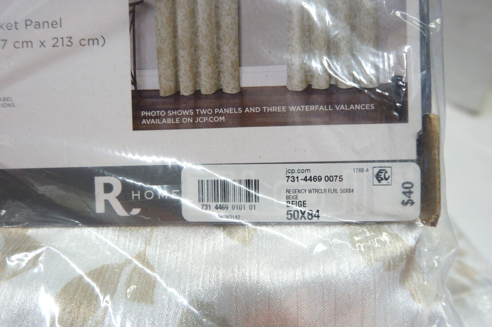 R Home Decorative Window Panel 50in x 84in Regency Watercolor Curtain