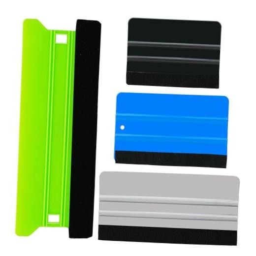 4Piece Plastic Squeegee Set, 8IN/6IN/5IN/4IN, Window Tint Squeegee 4colors