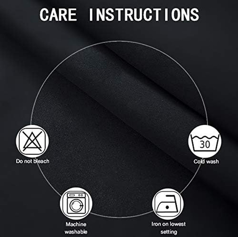 Blackout Curtains 52 X 84 Inches Long Black Curtains Set of 2 Panels Thermal Ins