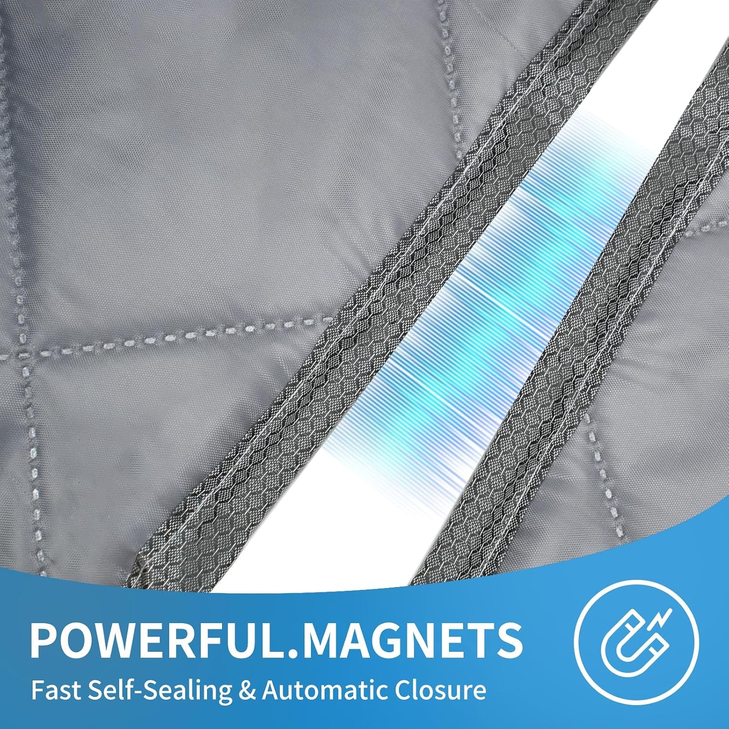Thermal Insulated Magnetic Door Curtain (Fits Door Opening 36 x 78 in Actual