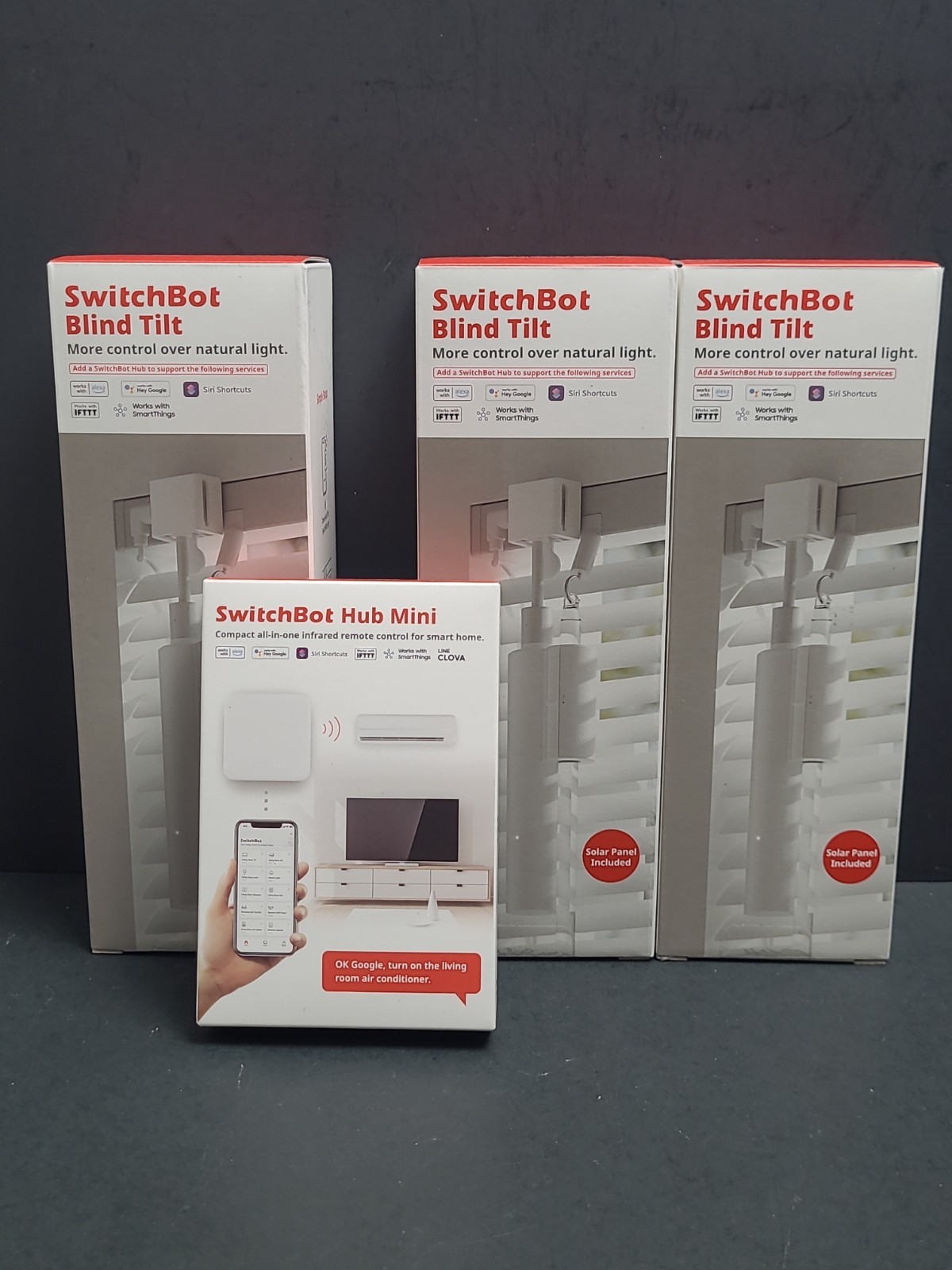 SwitchBot Blind Tilt 3 Pack With Hub Bundle New Sealed