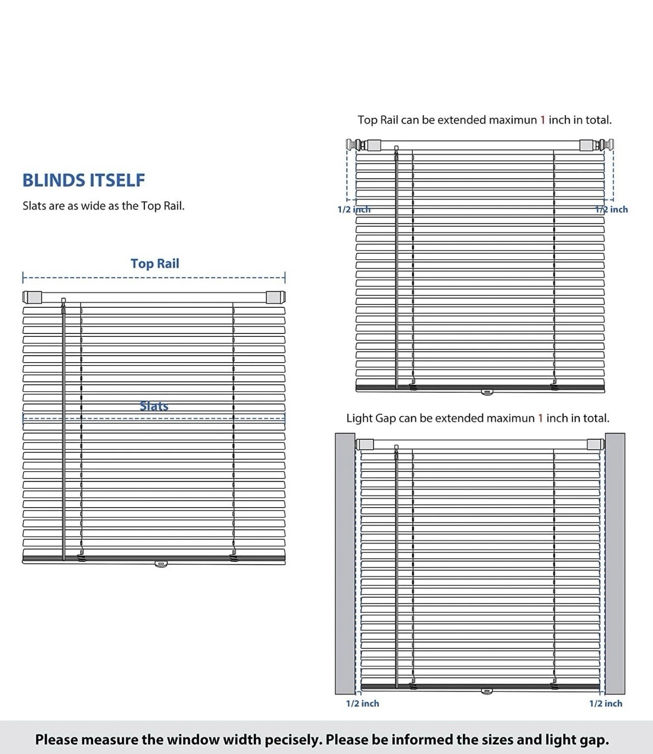 LazBlinds No Tools No Drill 1” Aluminum Mini Blind 20.5” W x 64” H Pearl White