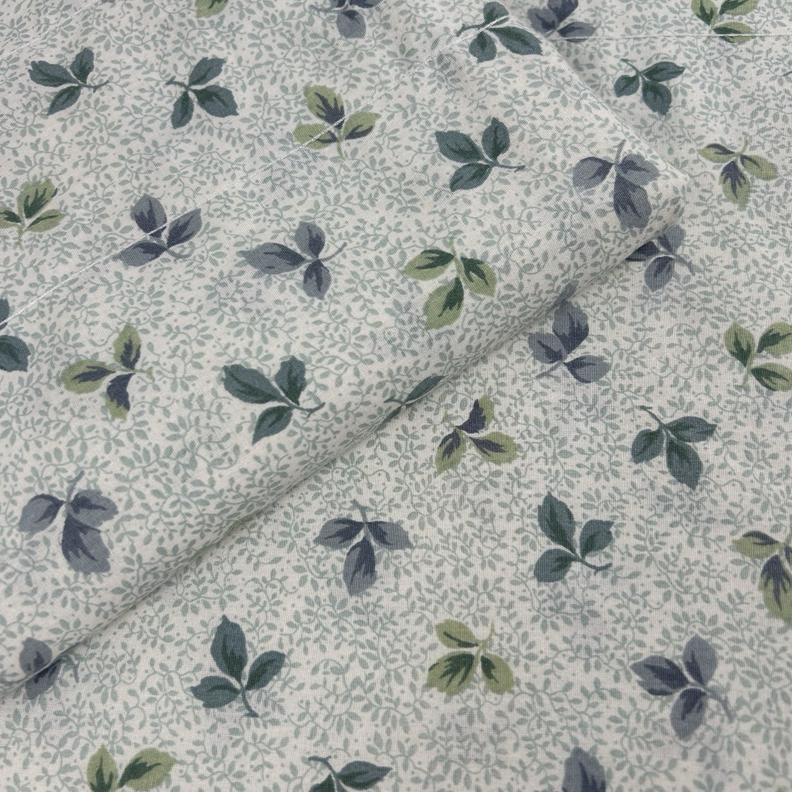 Laura Ashley Window Valance Pair (2) Rod 18″X83″ Floral Straight Gathered Blue
