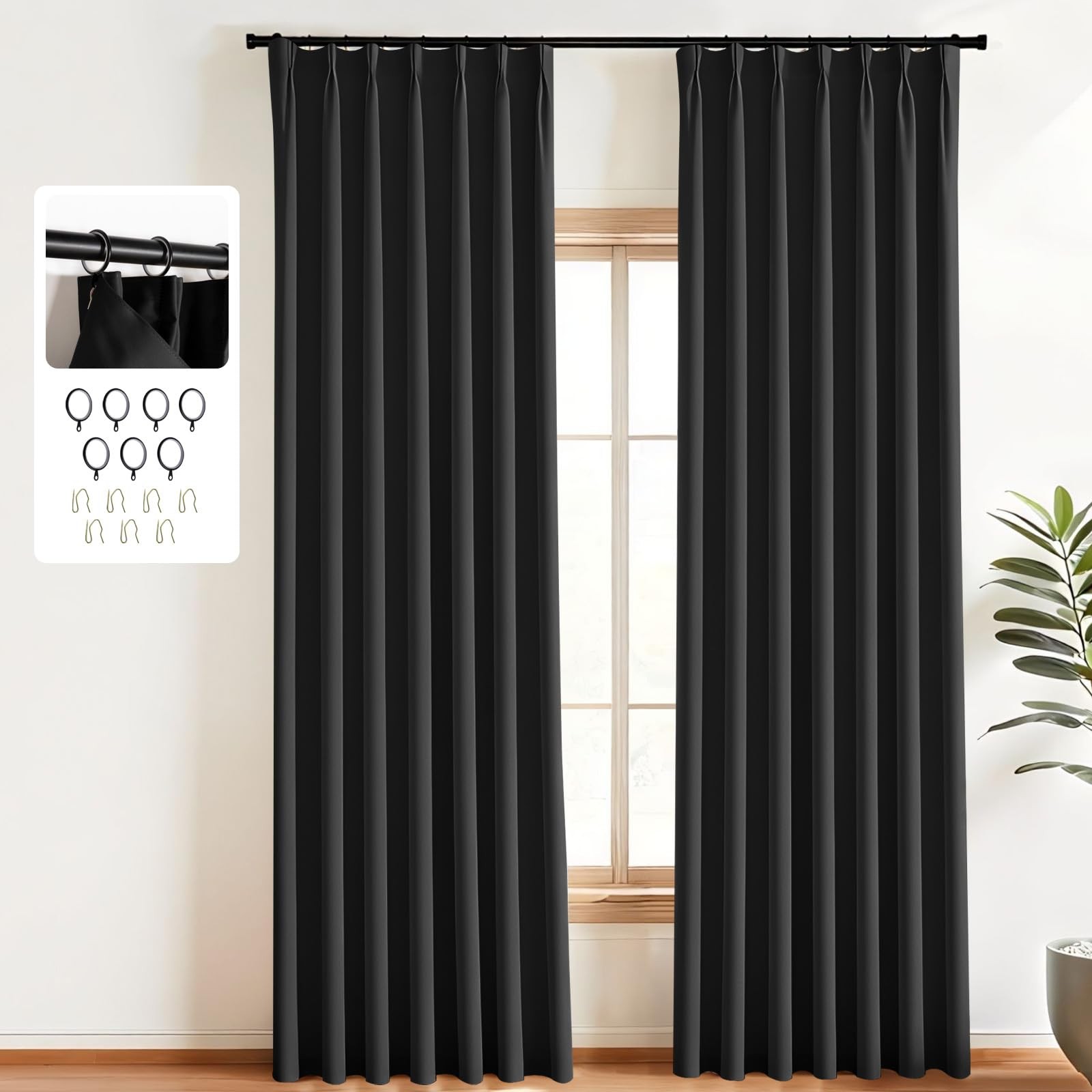 Makefeile Pinch Pleated Curtains Blackout Two Pages Pinch Pleated Drapes For