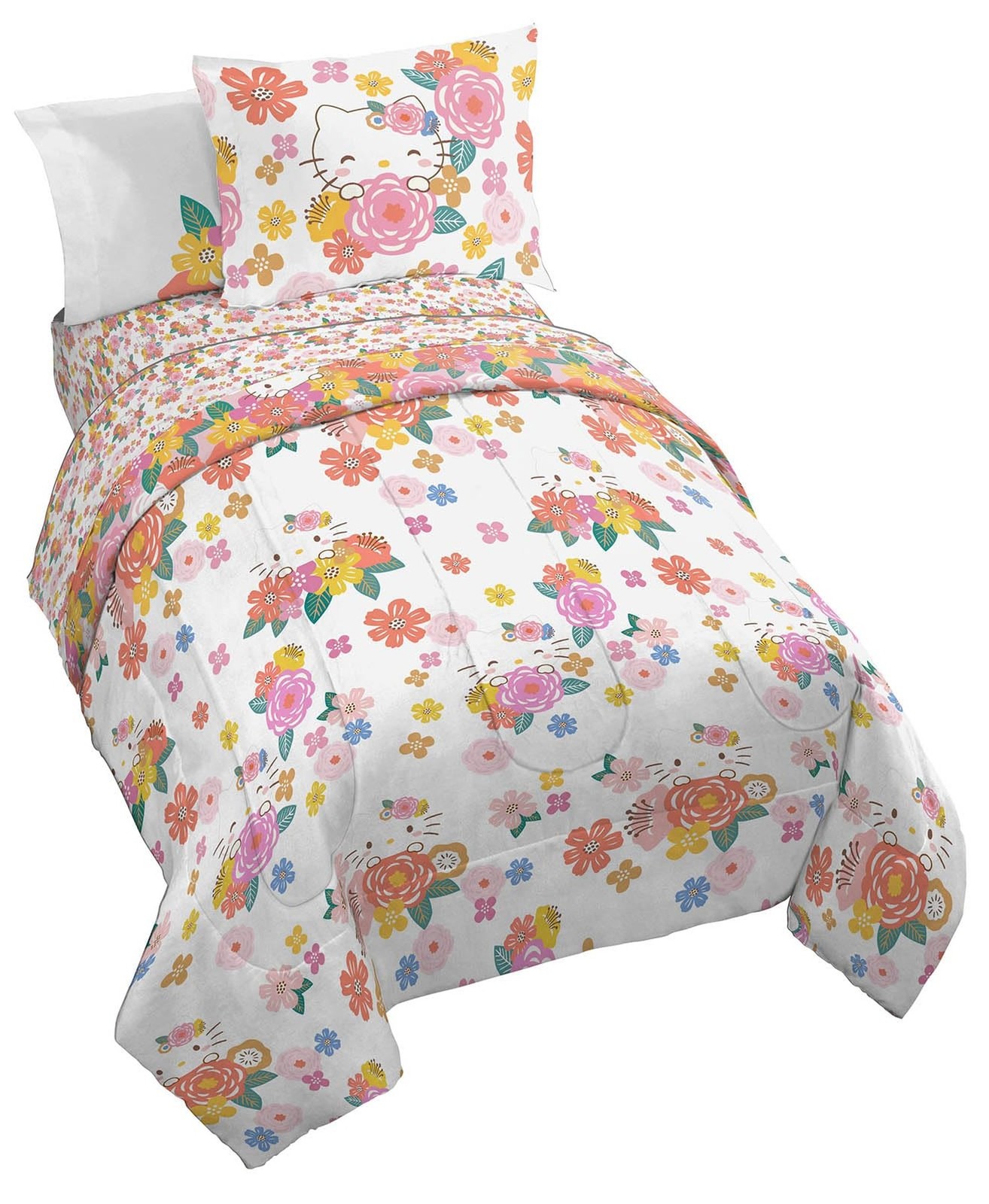 Jay Franco Hello Kitty Full Size Comforter Set – 7 Piece Bedding Includes She…
