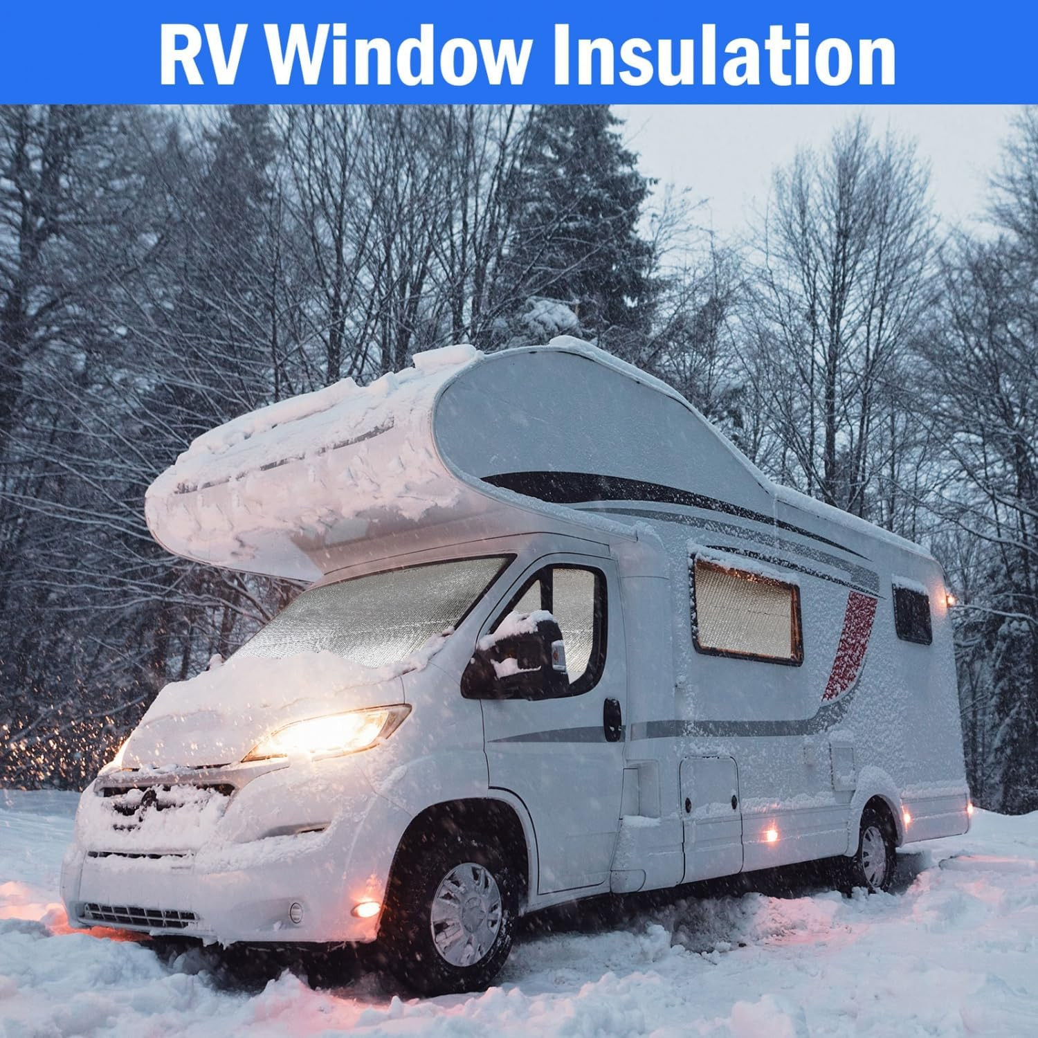 YoleShy Double Reflective Insulation 48 in X 10 FT RV Window Insulation for Summ