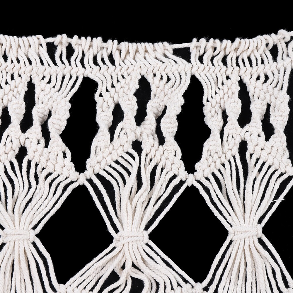 Handmade Macrame Wall Hanging Boho Home Backdrop Door Window Curtain Decor