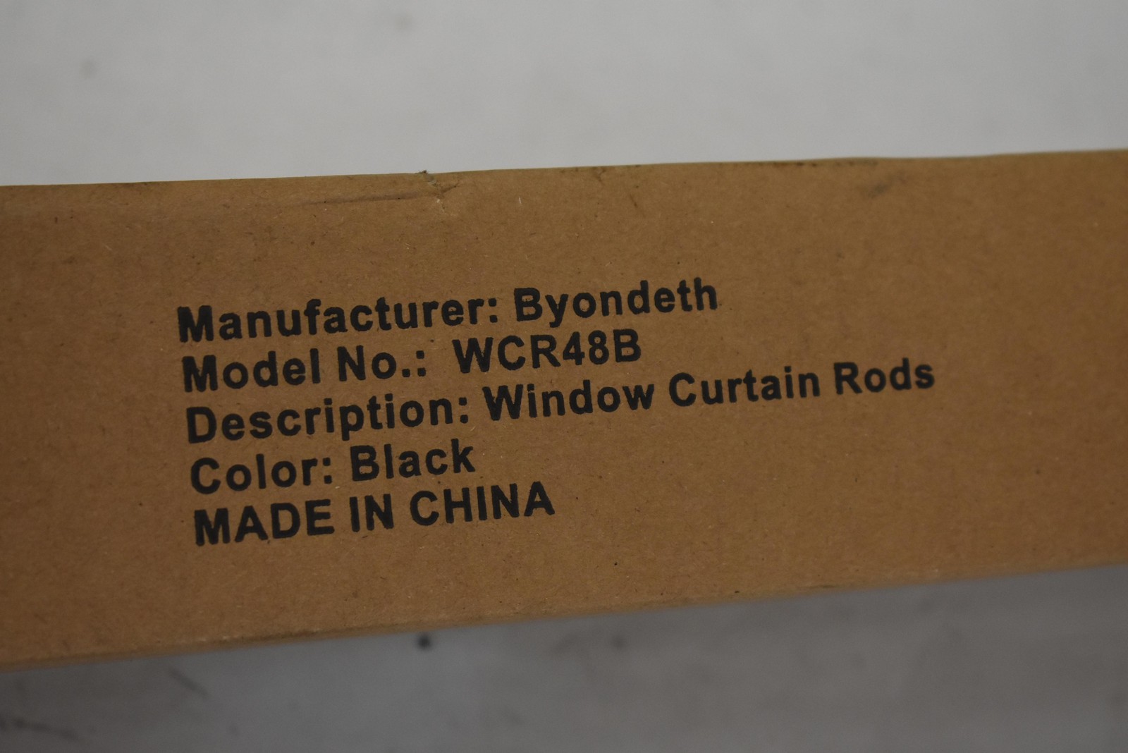 Byondeth Window Curtain Rods Black WCR48B Aluminum Finials New Home Decor