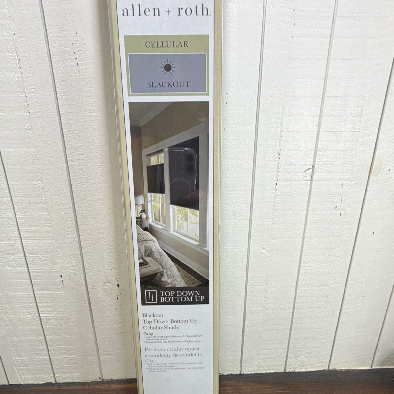 allen + roth Blackout Top Down Bottom Up Cellular Shade Gray 34×72 MPN 5031177