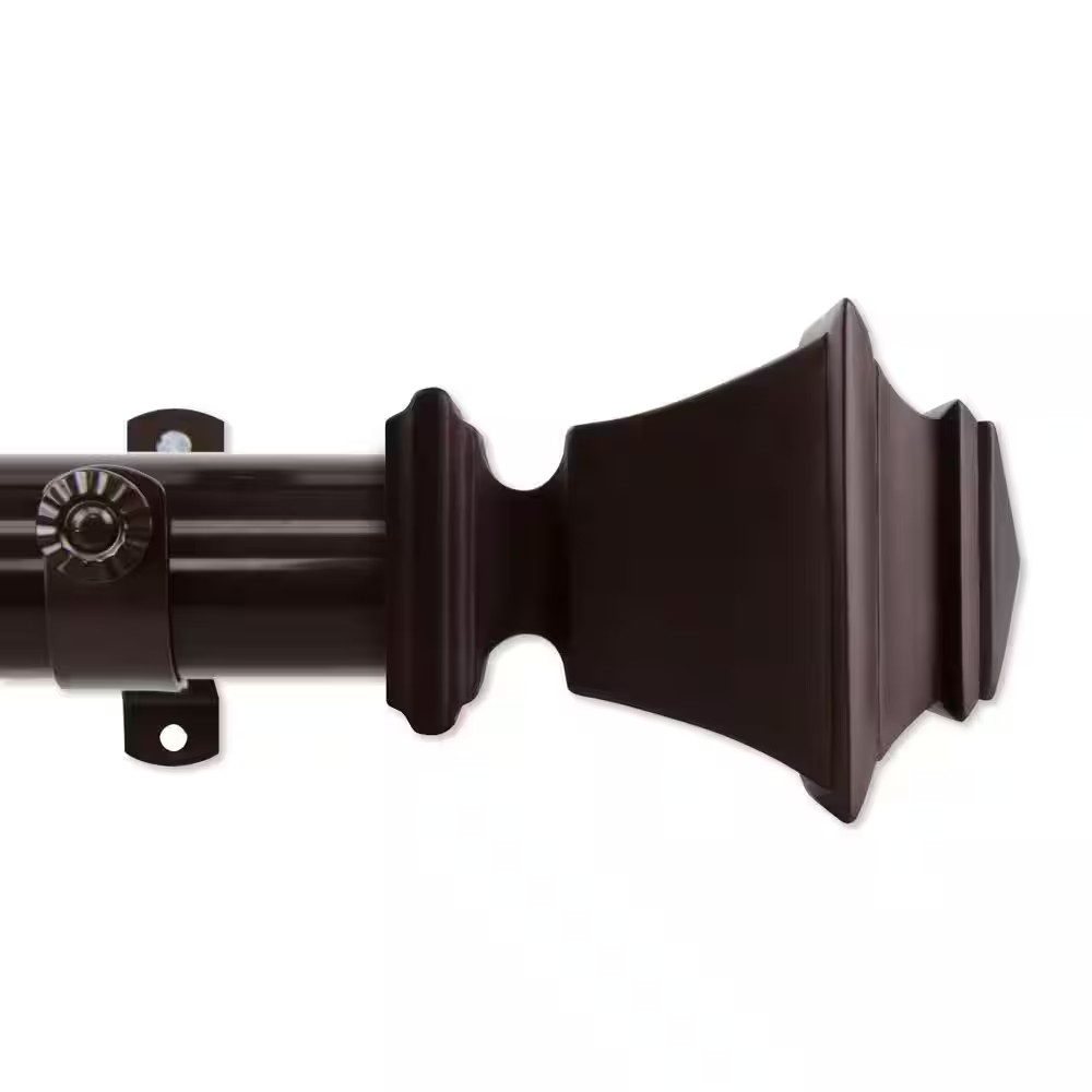 Bach 1.5 In. Dia 24 Ft. L Non-Telescoping Single Curtain Rod in Cocoa