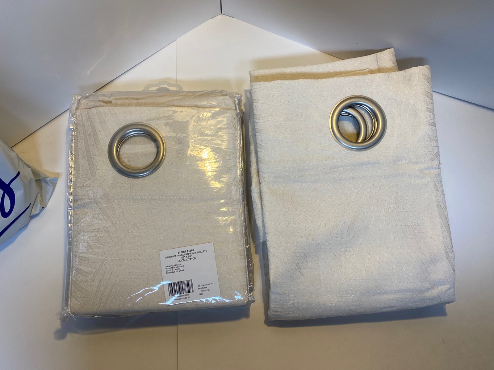 2 Panels Burst Pattern 52” X 95” Grommet Panel Neutral