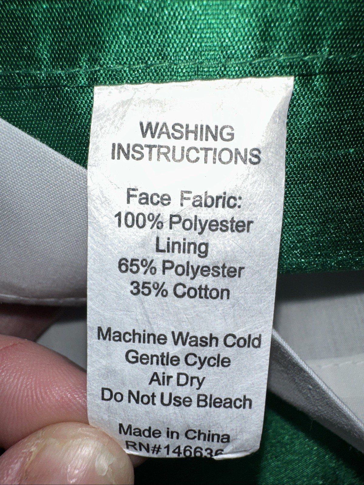 Two Panels Deep Green Lined Drapes 60″L X 50″ W each NWOT
