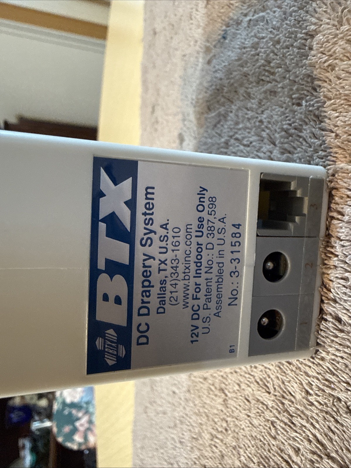 BTX branded motorized drapery system motor controller