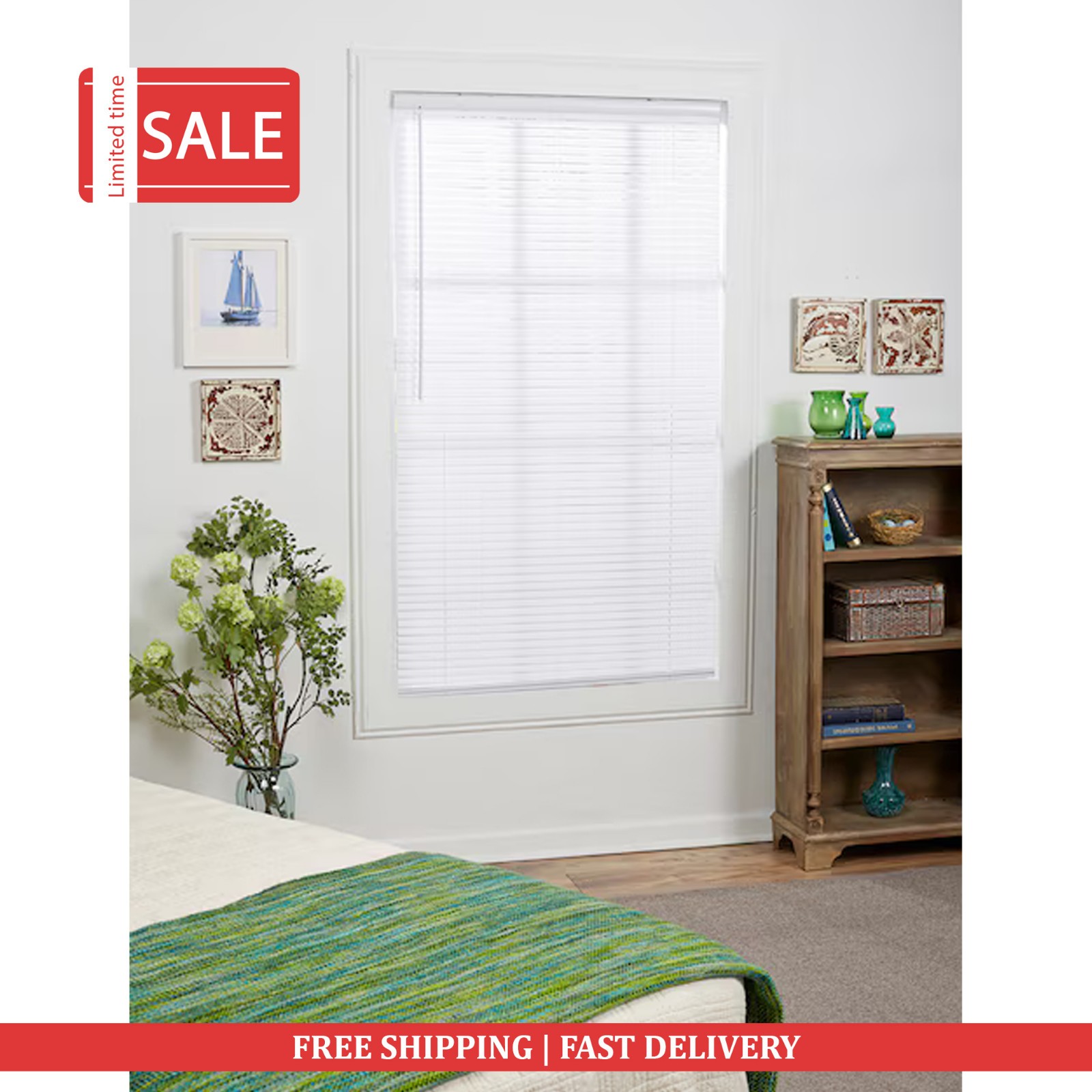 Window Shades – Cordless Mini Blinds Ajustabel to 64″ Long – 23″ Wide – 43 Inch