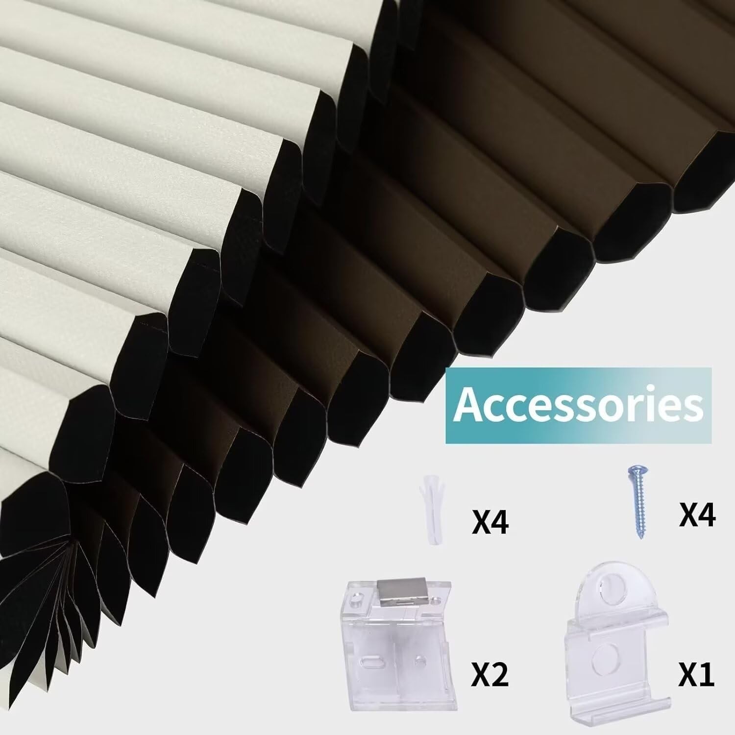 Cordless Blackout Window Blinds & Shades Pull Down Room Darkening Window Shad…