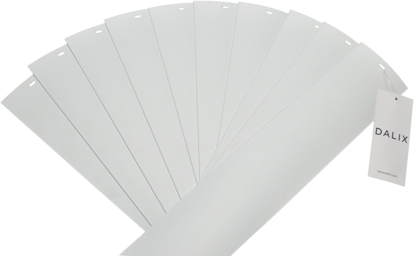 Stylish 10-Pack of Curved Vertical Blind Replacement Slats, White 82.5″x3.5″