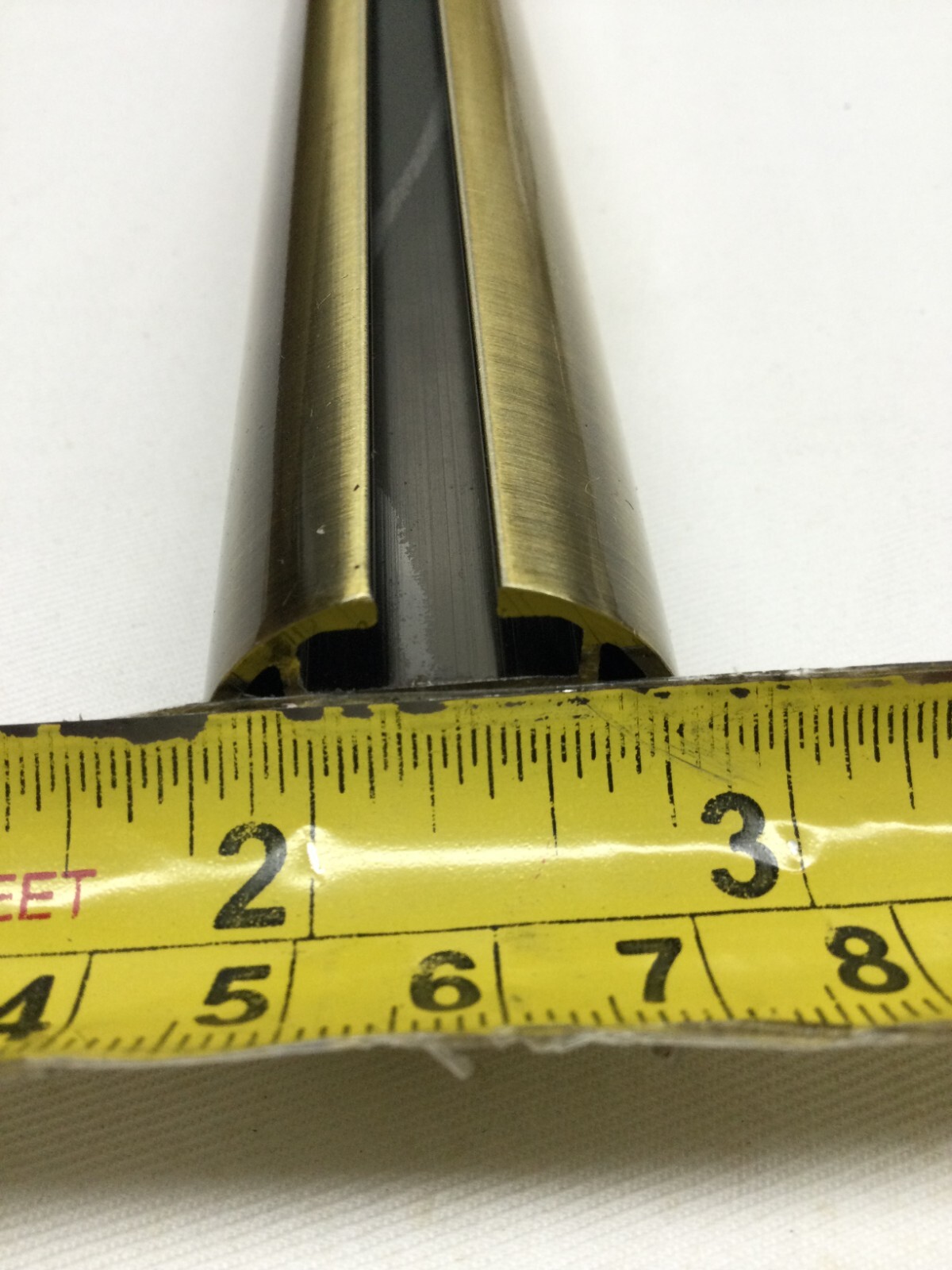 (Sold By The Foot up to 6 ft) 1” metal Rod Pole Curtain Drapery – GOLD