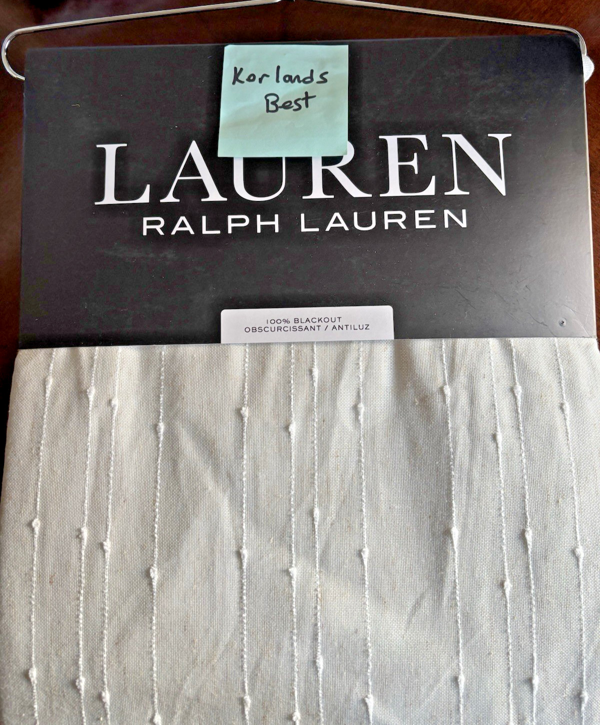 Ralph Lauren Window Curtains 2 Panels 100% Blackout 54 x 96″ Linen Fully Lined