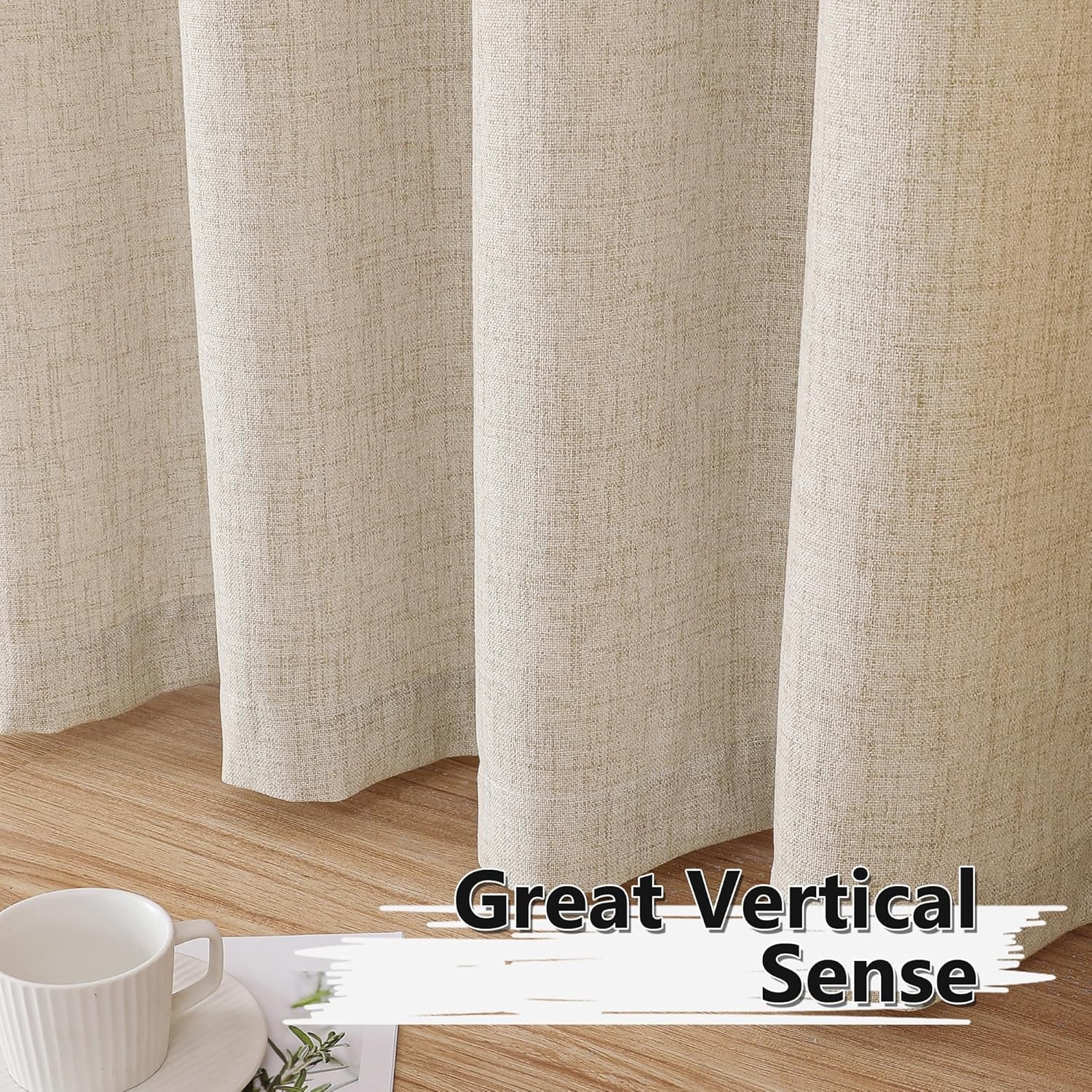 Short Linen Tier Curtains Rod Pocket Semi Sheer Half Kitchen Curtain