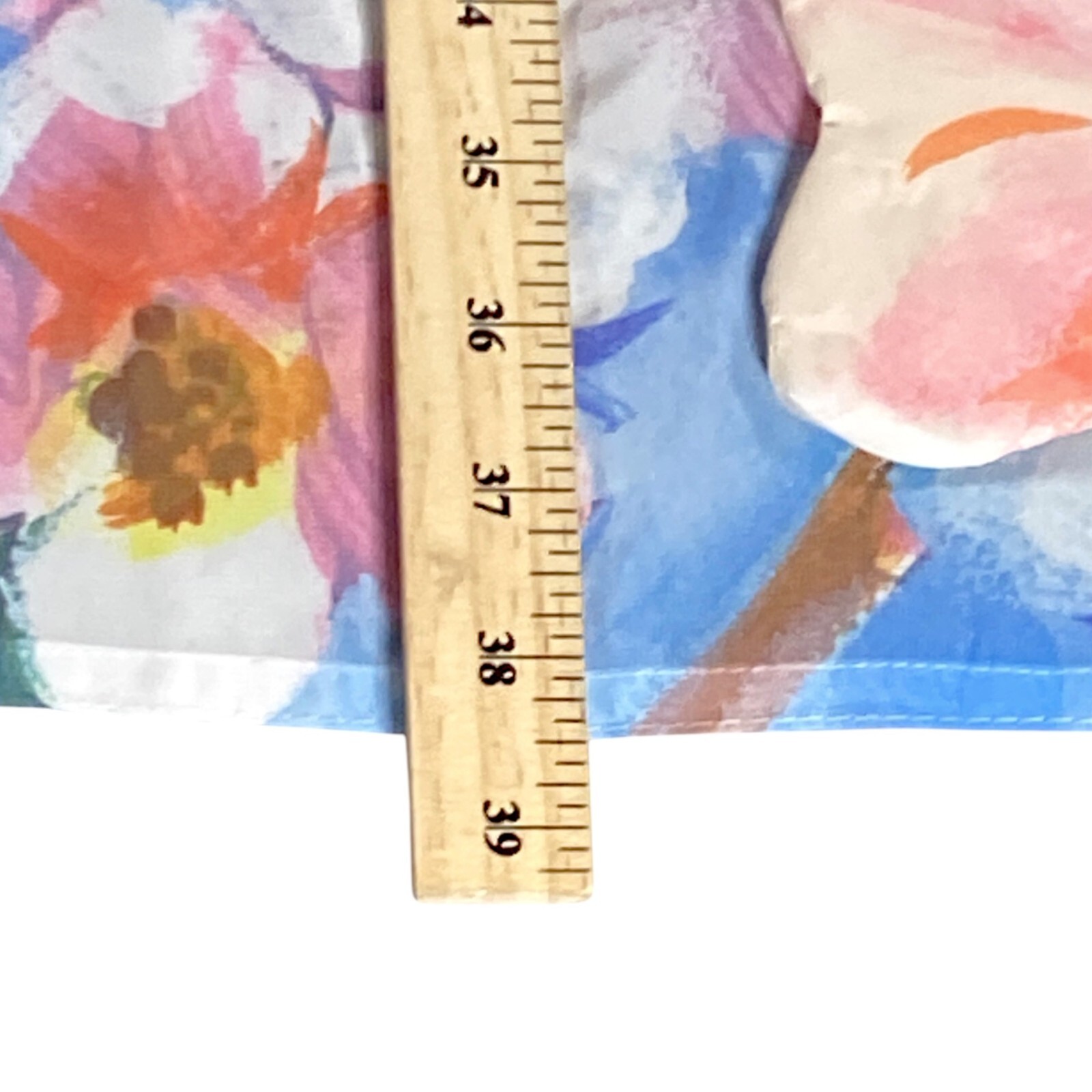 Robin Moro Curtains 38.5” Semi Sheer Window Shade Bluebird Cherry Blossom 2