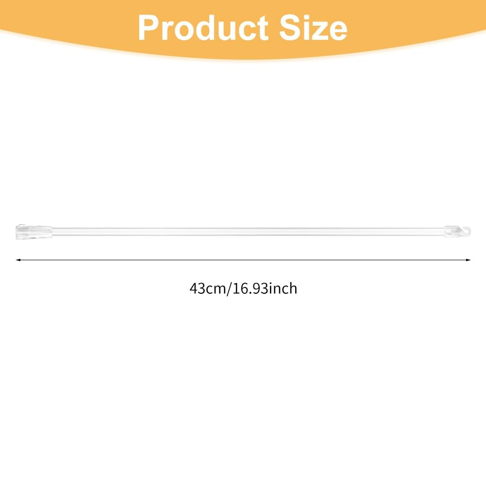 2pcs Vertical Blind Wand Replacement Parts – Clear 17inch, As Picture Show