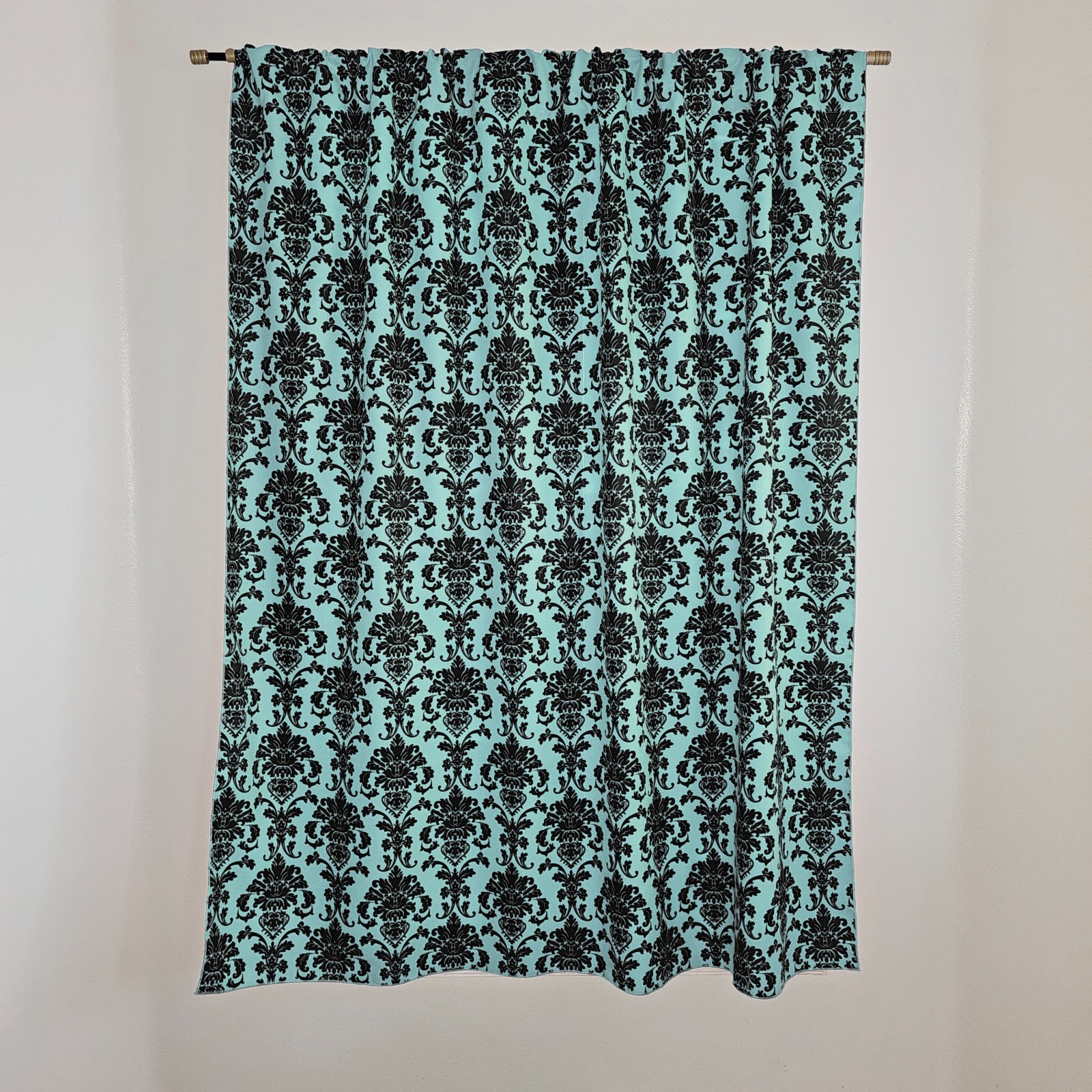 lovemyfabric 100% Polyester Poplin Damask Print Window Curtain 58 Inch Wide
