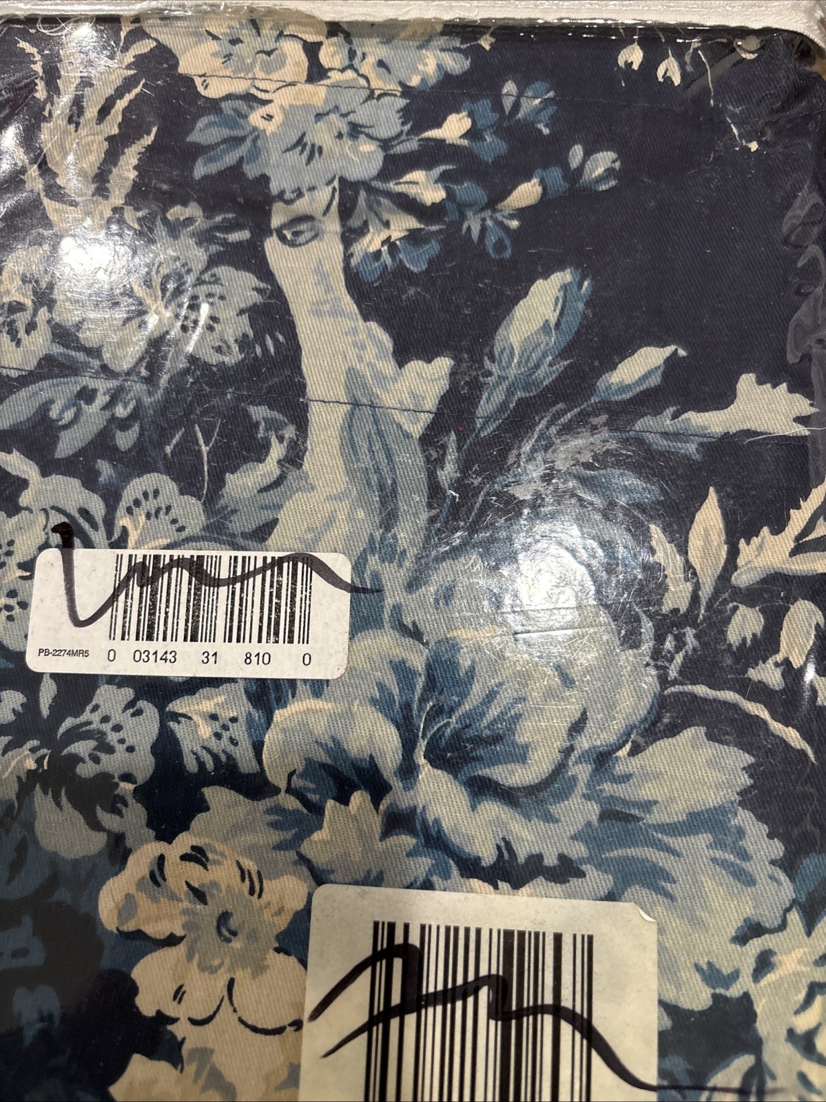 2 Waverly Home Classics Wave Window Valance ballard bouquet Indigo Blue 50”x 18