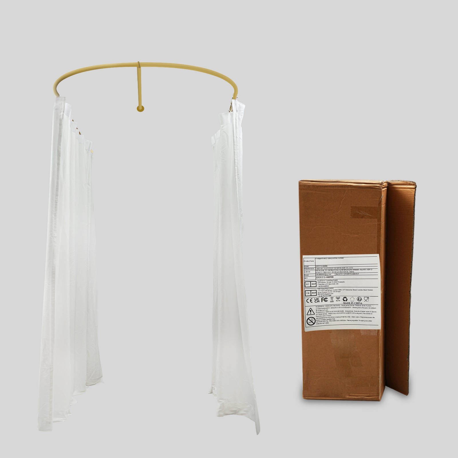 Beauty Salon Partition Curtain Divider w/ Curtain U-Shaped Room Partition Rod