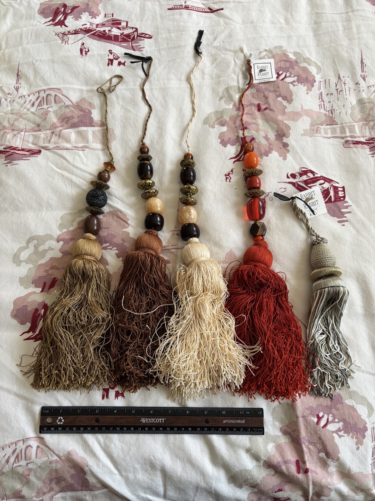 Lot of 5 Various Tassels Tie Backs Tozai Beaded – Interior Design-Home Decor